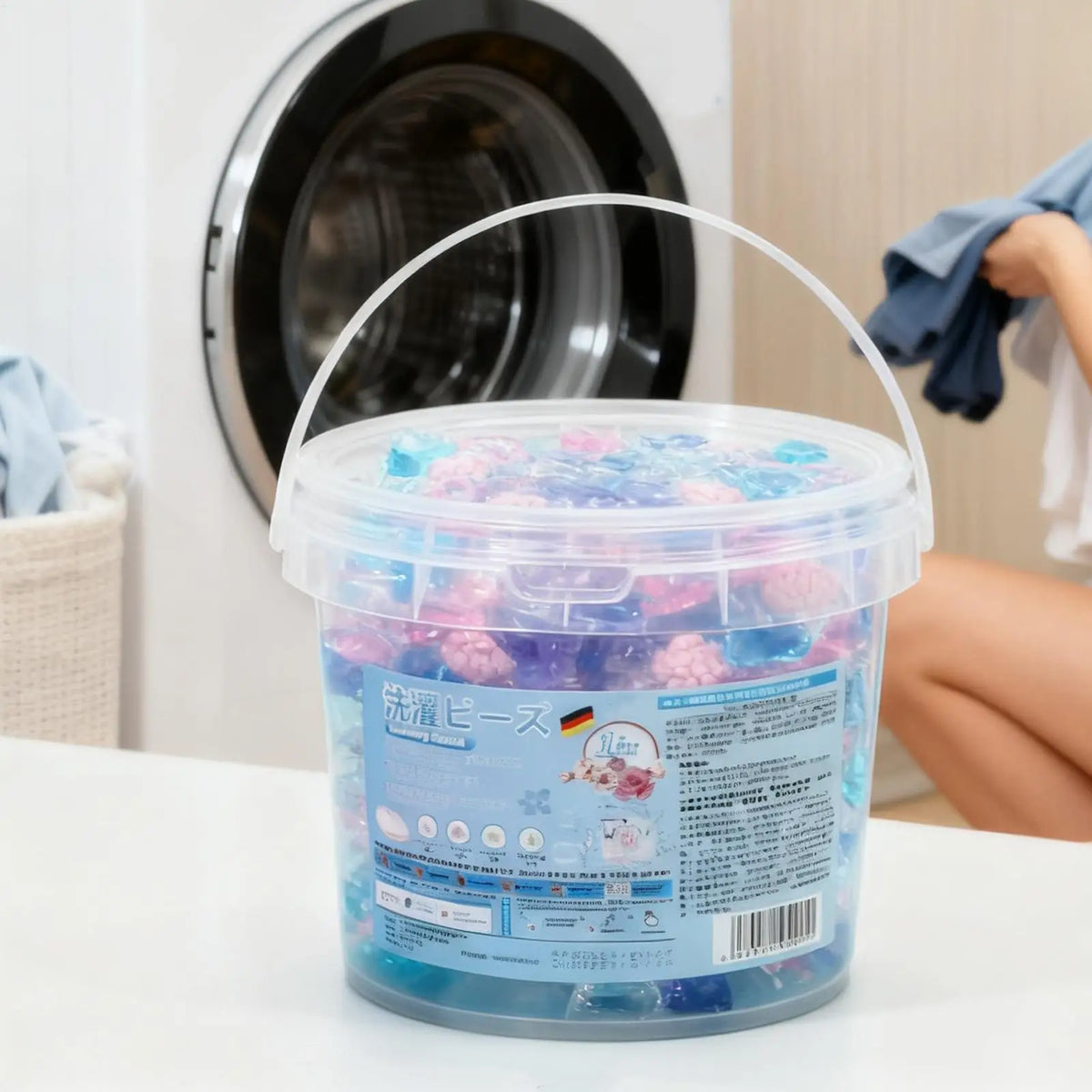 Laundry Detergent Pods Deep Cleaning 70 Tablets Beads Laundry Pods for Washing Machine for Apartment Bathroom Home Dorm Room