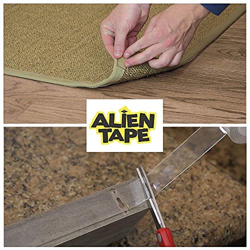 ALIEN TAPE Heavy Duty Double Sided Tape, Nano Tape, Feet Clear Adhesive Tape for Poster Photo Wall Decor As Seen on TV, (1 Roll - 7 Feet)