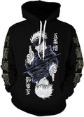 Gojo Satoru Hoodie Costume Cosplay Sweatshirt Sweater 3D Novelty Hooded Pullover for Men Women