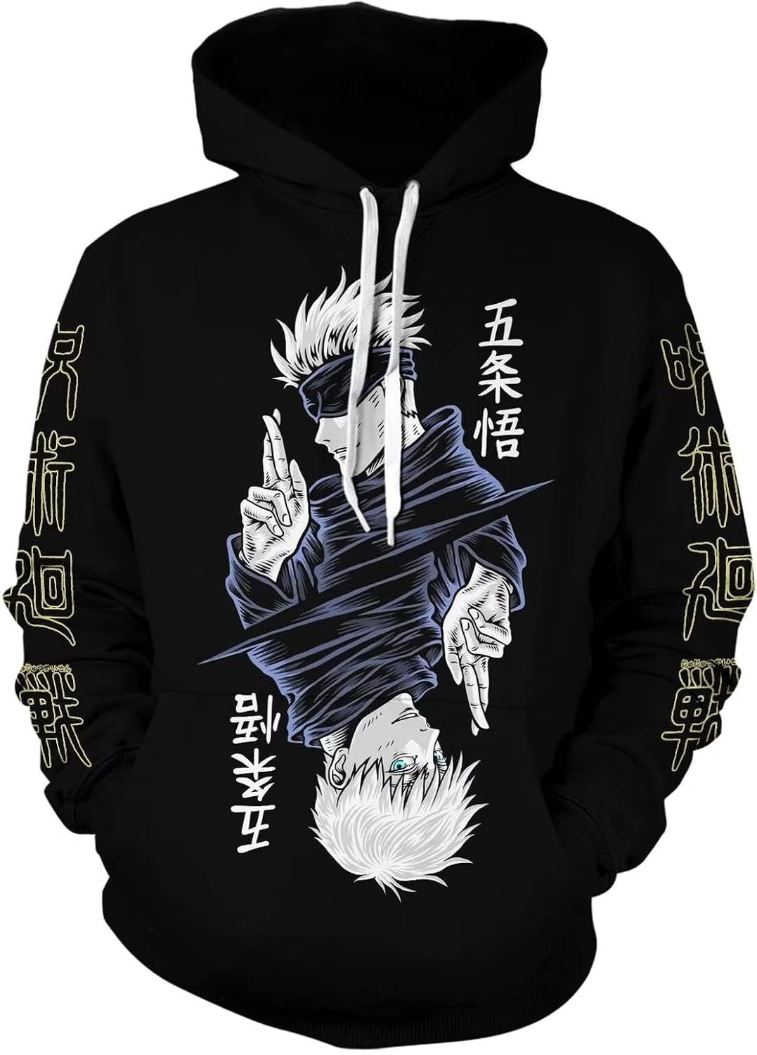 Gojo Satoru Hoodie Costume Cosplay Sweatshirt Sweater 3D Novelty Hooded Pullover for Men Women