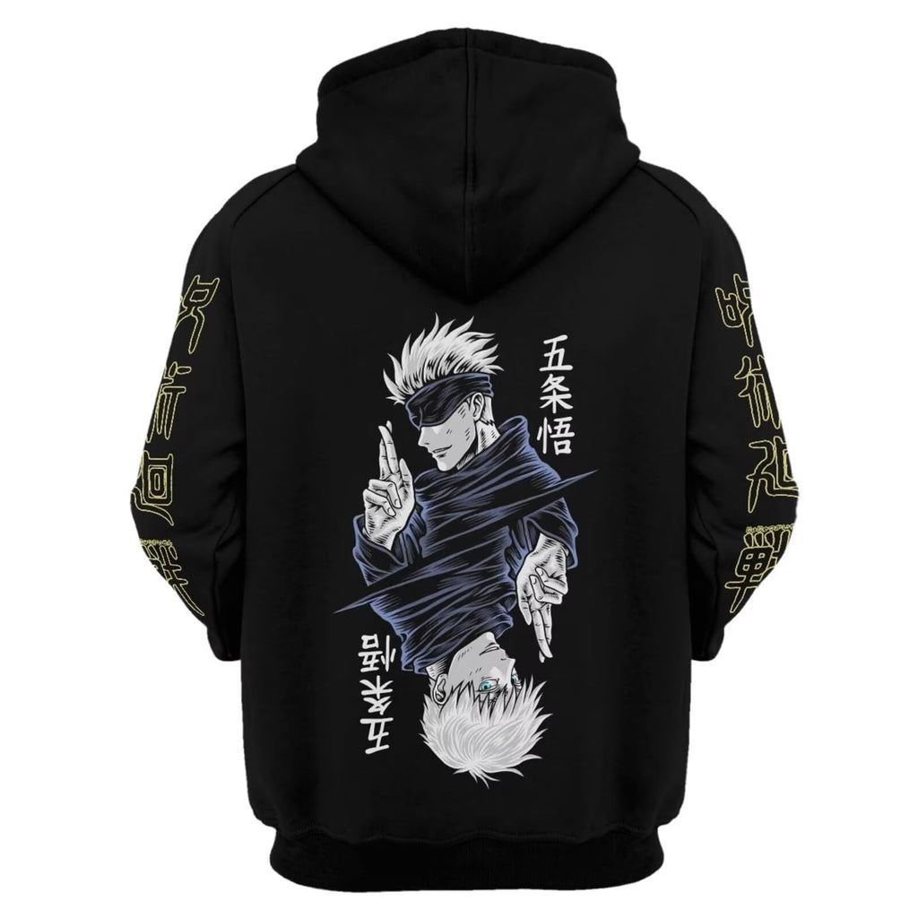 Gojo Satoru Hoodie Costume Cosplay Sweatshirt Sweater 3D Novelty Hooded Pullover for Men Women