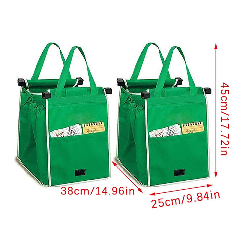 Eco Friendly Trolley Tote Supermarket Shopping Bag Thicken Cart Bags Large Capacity Handbags Foldable Reusable Cart Bag