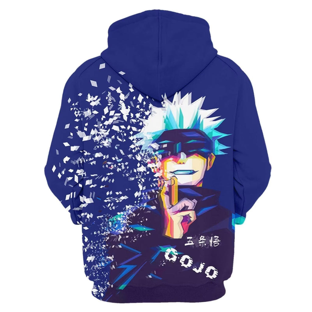 Gojo Satoru Hoodie Costume Cosplay Sweatshirt Sweater 3D Novelty Hooded Pullover for Men Women