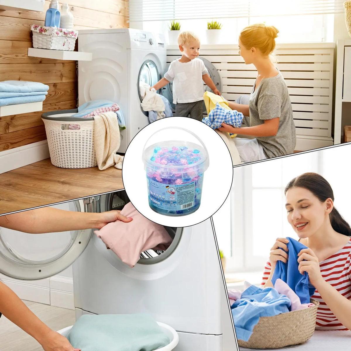 Laundry Detergent Pods Deep Cleaning 70 Tablets Beads Laundry Pods for Washing Machine for Apartment Bathroom Home Dorm Room