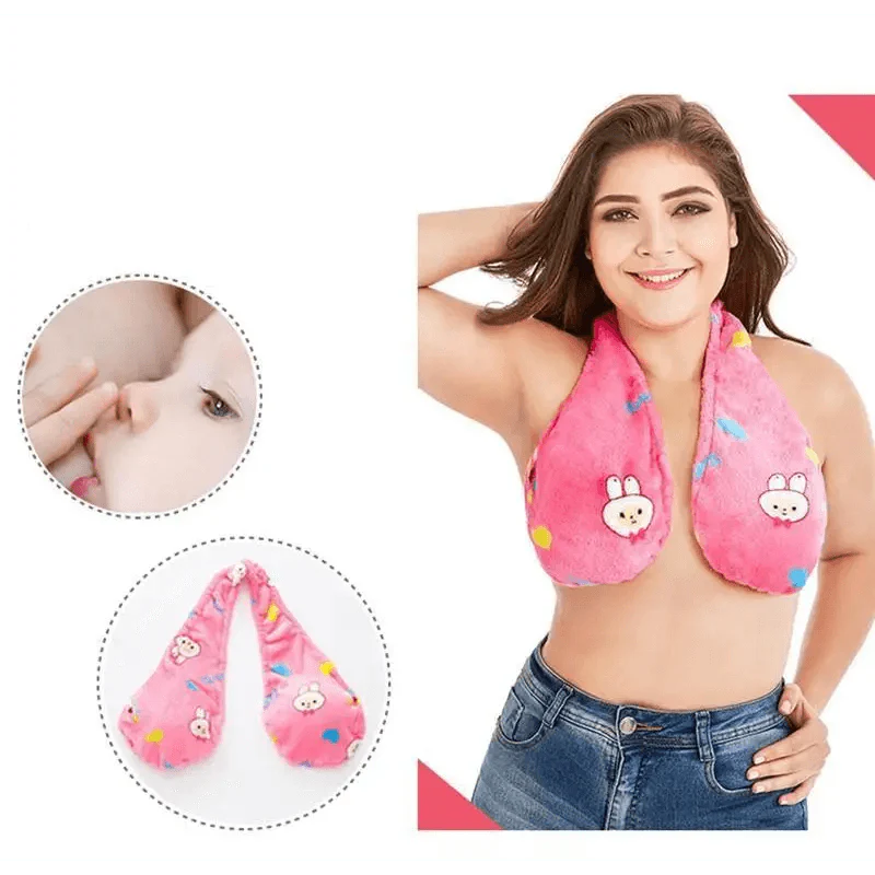 Comfortable Women Towel Bra Chest Hanging Neck Wrapped Big Bra Breastfeeding Lightweight Ladies Towel Bra